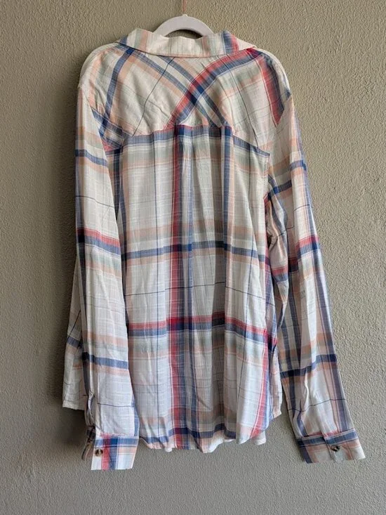Maurices | NWT Relaxed Fit Plaid Button-Down | Size L - Picture 3 of 7